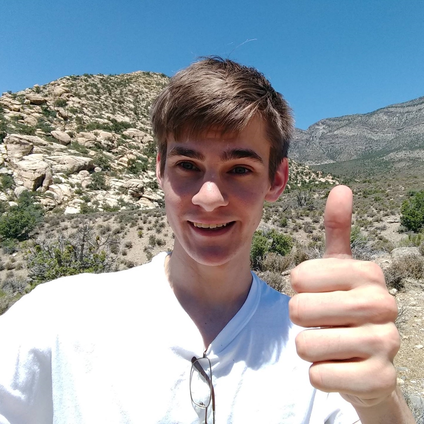 A photo of me hiking at Red Rock.